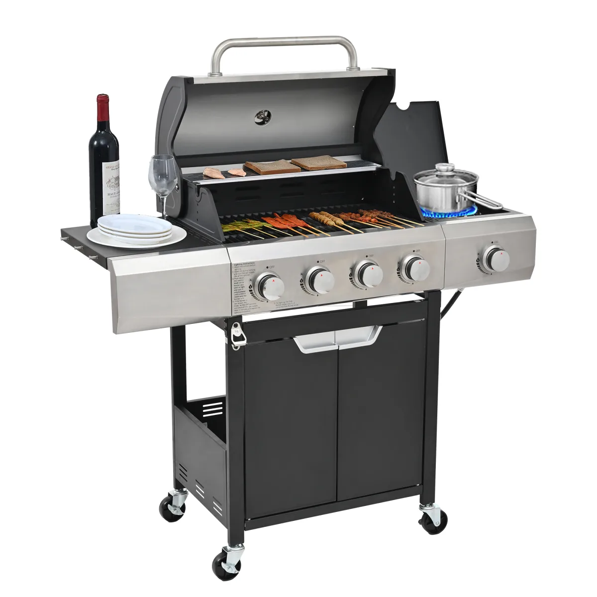 GA5006 4+1 Side Burner Propane BBQ Gas Grill Main2